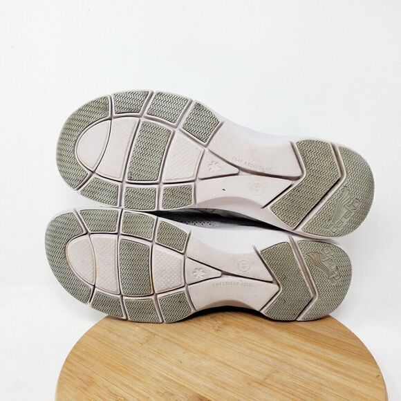 Dansko Shoes Womens 41 Elise Sneaker Grey Leather Blue Comfort Casual Athletic - Picture 10 of 11